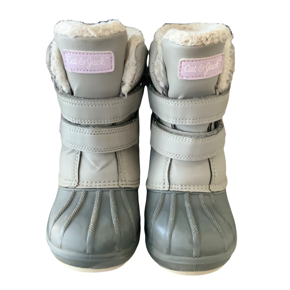🩶Purple and gray snow boots💜